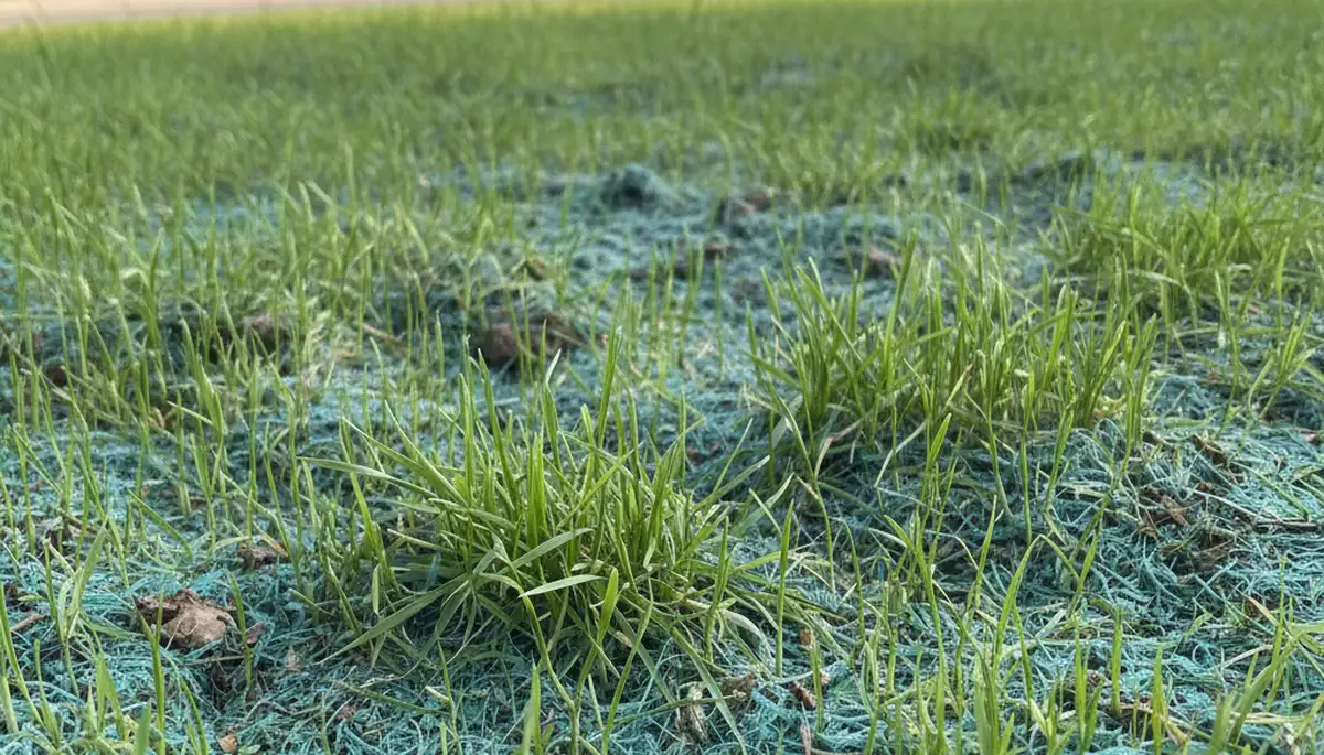 Hydroseed grass germination success in Minneapolis, MN lawn by Chop Chop Landscaping
