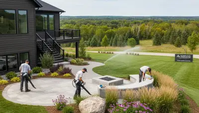 Minneapolis, MN landscaping team providing professional lawn care and yard maintenance services