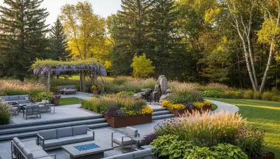 Landscaping crew providing lawn care service in Minneapolis, MN