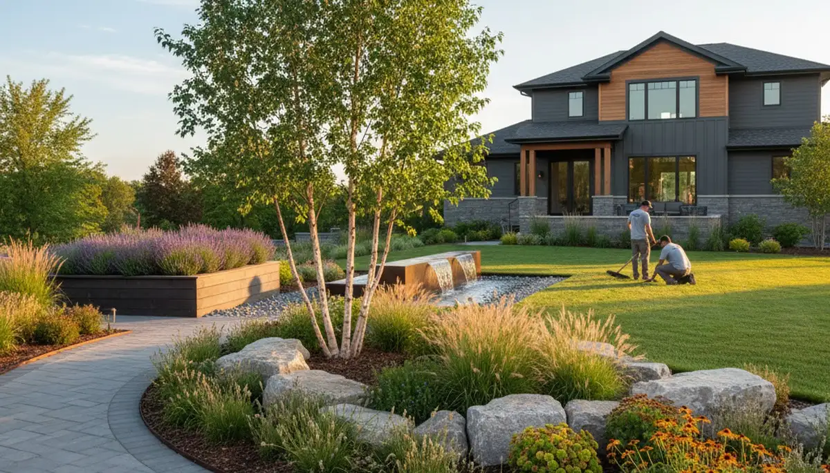 Landscaping crew provides lawn care services in Minneapolis, MN