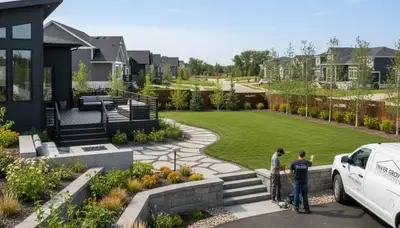 Minneapolis, MN landscaping team providing professional lawn care for residential and commercial properties