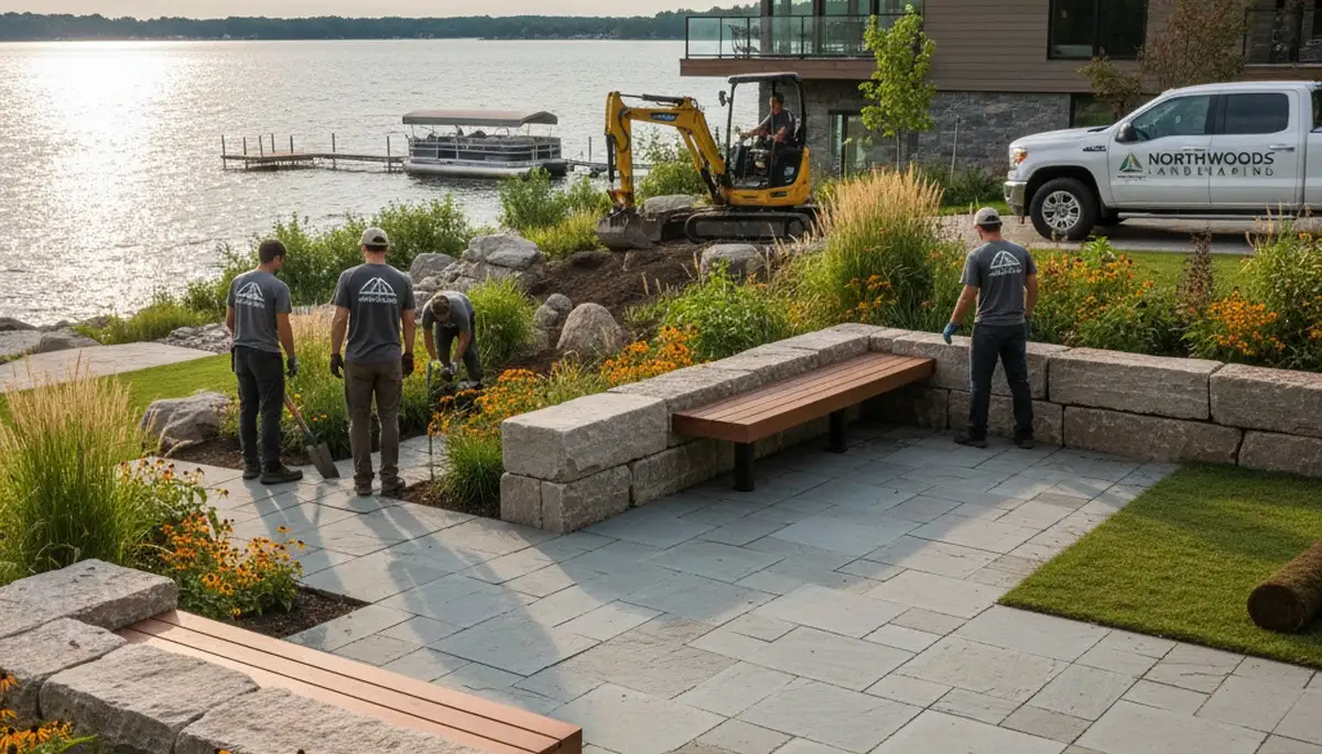 Minneapolis MN landscaping crew provides lawn care and yard maintenance for local homes and businesses