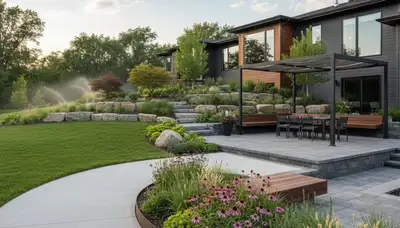 Minneapolis, MN landscaping team provides professional lawn care for local residential properties