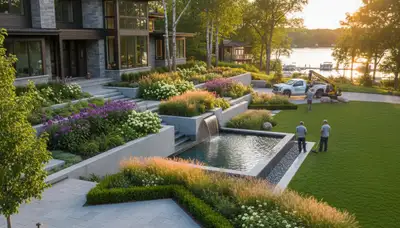 Minneapolis, MN landscaping crew provides professional lawn care and yard maintenance services