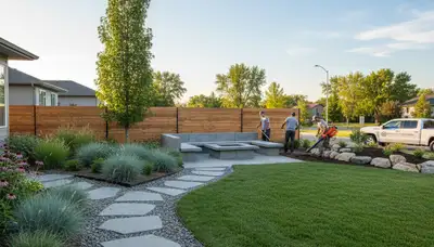 Minneapolis, MN landscaping crew provides professional lawn care and yard maintenance services
