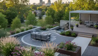 Landscaping crew providing lawn care services in Minneapolis, MN