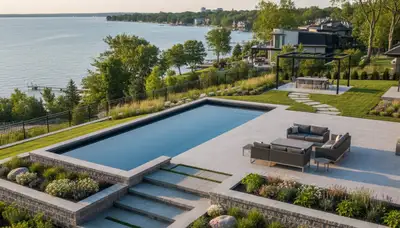 Landscaping crew providing lawn care service in Minneapolis, MN