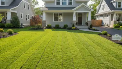 Fresh sod installation creating lush green lawn by Chop Chop Landscaping in Minneapolis, MN
